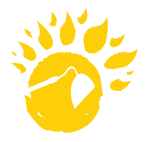 Une silhouette de pelle à gauche et huit rayons en forme de flamme ressemblant à des « pétales orange » ou des « tournesols mexicains », le tout sur fond de graphisme en forme de soleil jaune, figurent magnifiquement dans la conception de l&#39;emballage de Tithonia - semences bio de Tourne-Sol.